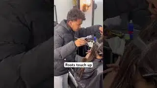 Roots touch up | hair color | roots color |grey covers #saddamhairstudio #trending #shorts #youtube