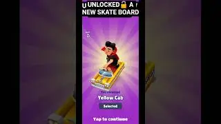 Subway Surfers : Unlocked🔓 A Yellow Cab Skate Board #subscribe #minecraft #dragonjaw