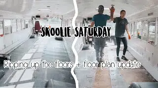 SKOOLIE BUS CONVERSION II Floor removal + Floor plan update II Tiny home build II Demo day II EP #4
