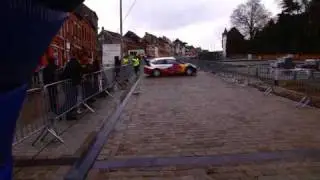 Stefan Everts beats Sebastien Loeb at Red Bull Motorclash on the wall of Geraardsbergen
