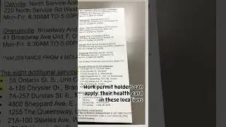 Health card application locations at a Service Ontario for work permit holders