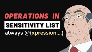 Operations in sensitivity lists !!  always @(a && b) .....