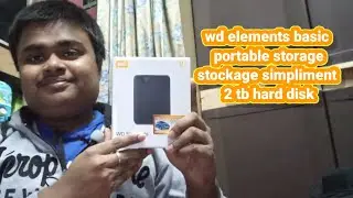 wd elements basic portable storage storage simpliment 2 tb |hard disk | unboxing |January 14, 2022
