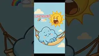 LAZY CLOUD STORY 🌈 | Kids Cartoon Animation | Moral Story for Children✨ #tinytellyfun #kidsshorts