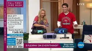 Aiwa Bluetooth Wireless Boombox w/ Streaming, TV Tuner  ...