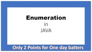 Enumeration in JAVA