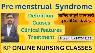 Menstrual Disorder  II pre menstrual syndrome [ PMS ] # Midwifery