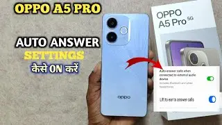 Auto Ear Pickup Calls On Oppo A5 Pro 5g| Automatically Call Receive | Oppo A5 Pro 5g