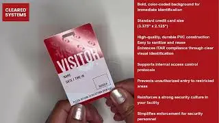 🔴 Red ITAR Visitor Badge | Cleared Systems