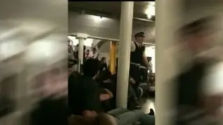 'Get down! Stay down!' Police sweep restaurant in London