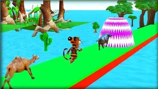Funny Animals Running on Water! 🐘🦆 Camel & Elephant Race Madness!