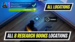 Collect research books from Holly Hedges and Pleasant Park (8) locations in Fortnite - Week 8 Quest