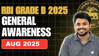 RBI Grade B - General Awareness (August One Shot)