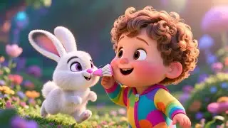 Little Bunny Learn Hop 🐰🎵 | Learn Actions & Numbers for Kids | Fun Preschool Learning Video