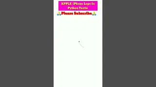 Make Apple Logo In Python Turtle |Apple Logo Drawing Using Python Turtle |