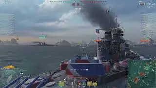 World Of Warships Random Battle Gameplay With CRISTOFORO COLOMBO Battleship (No Commentary Gameplay)