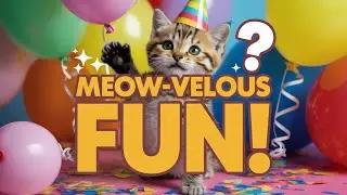 Meow Meow Song for Children | Cute Cat Singing and Dancing Nursery Rhyme with Fun Music
