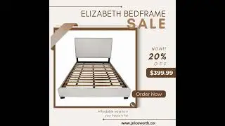 BEAUTIFUL BEIGE BED FRAME - SALE NOW 20% - GET IT NOW!!