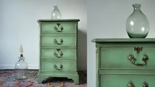 Painting Furniture with Chalk Paint l Brown & Bronze Wax, Shadows, Drips l Beginner Friendly