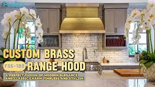 Fobest Custom Brass Range Hood with Stainless Steel Accent FSS 189 #rangehood #kitchenhood #custom
