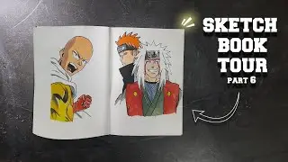 Sketch book Tour Part 6 ( laugh at my drawings) #anime