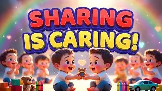 Sharing Is Caring 🧸✨ | Fun Kids Song About Sharing & Kindness🎶 | 🧡Learn to Share with Friends 🤗