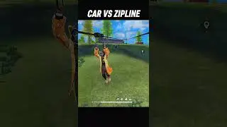 CAR VS ZIP LINE IN FREE FIRE 😁 #shortsfreefire #shorts