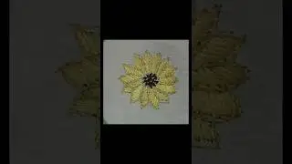 Sunlfower 🌻#creativecanva #embroidery #shortvedio #art #viral #artyoutubeshorts