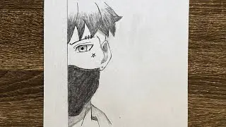 Easy Anime Drawing || How To Draw A Boy wearing A Mask || Pencil Drawing ✍️