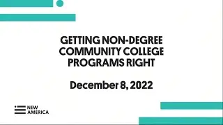 Getting Non-Degree Community College Programs Right: Centering Quality in Workforce Education