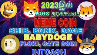 SHIBA INU, DOGE, BABYDOGE COIN NEWS🚀BONK 100X🔥CATE COIN 100X 🥳INTCASH $1000😇CFSN TAMIL🌹#SHIBAINU