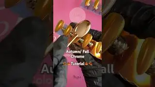 Fall / Autumn chrome tutorial #chromenails #vettsychrome #vettsynails #ballpitnails #tutorial