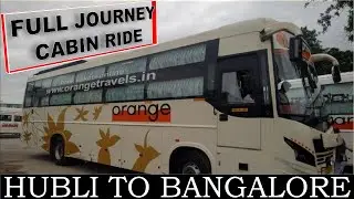 Hubli to Bangalore bus journey in Orange Travels AC sleeper  | Fastest bus to Bangalore | Cabin Ride
