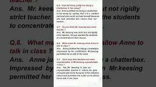 | Class-10 English | From the diary of Anne Frank Question/ Answer  #shortsyoutube