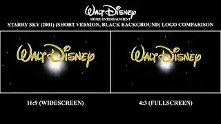 Walt Disney Home Entertainment Starry Sky (2001) (Short Version, Black Background) Logo Comparison