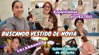 Buscando el VESTIDO DE NOVIA👰🏻😍💕Nos Vamos a Celebrar🥳 Emily quiere el cabello como Adrianita👩‍🦰