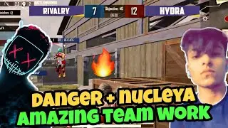 🔥Hydra danger + Nucleya gaming amazing team work in TDM | Hydra vs rivalry 2v2 tdm