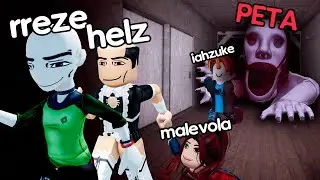 4 boc&oacute;s fugindo da PETAPETA no roblox