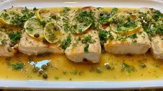 Pan Seared Mahi with lemon caper sauce - an amazing quick dinner that's ready in under 30 minutes!