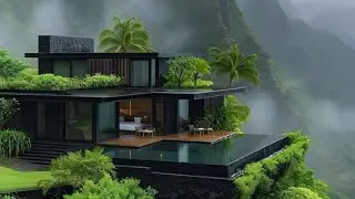Man builds a steel frame house on a dangerous forest slope from scratch