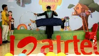 Magicians in visakhapatnam Magician Ravi Lady Livitation Magic @Airtel Family Day 2019