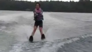 Alythea skiing with the Rismas