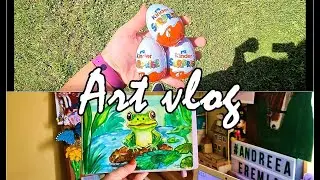 Art vlog| Happy Easter | The egg hunt and I paint the frog from the egg with surprises