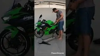 Parte-02 Fazendo limpeza do filtro de ar da Ninja 400 #ninja400krt #viralshortsvideo