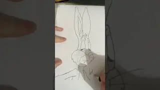 DRAWING BUGS BUNNY!!🐰🐰 #shorts #drawing #youtubeshorts #doodle #rabbit #art #sketch #trending