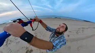 Prism Mentor power kite on Coney Island Beach- power diving