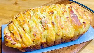 Soft & Fluffy Cheesy Bread Loaf Recipe 🍞 | Melt In Your Mouth Pull Apart Cheese Bread Recipe