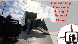 UNLOADING A CONSOLE PIANO WITH A WINCH