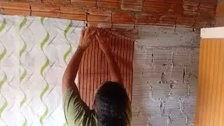 COMO COLOCAR PAPEL DE PAREDE EM PAREDE SEM REBOCO, ECONÔMICA E BARATA