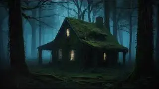 Cursed Forest Cabin Rain 🌧 | Ominous Dark Horror Ambience Beneath the Trees